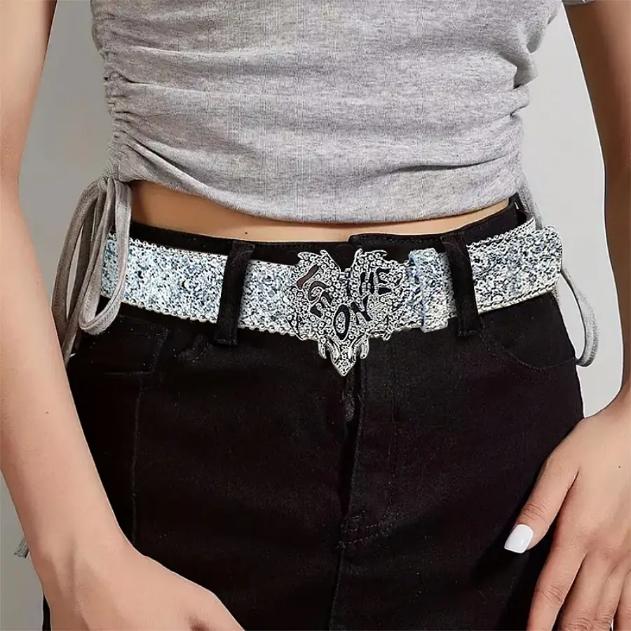 Rhinestone Belt Women's Decoration European American Fashion - Image 3