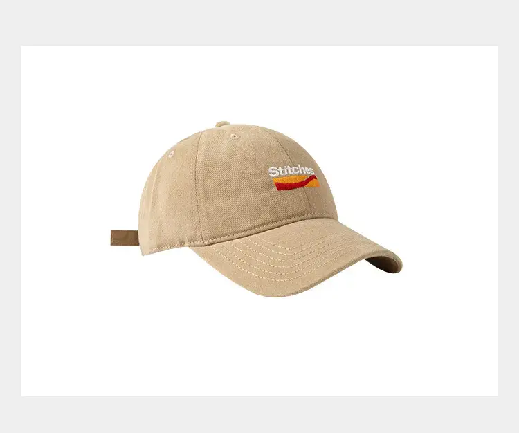Japanese Baseball Cap with Embroidered Logo, Adjustable Strap, Beige — feature 10