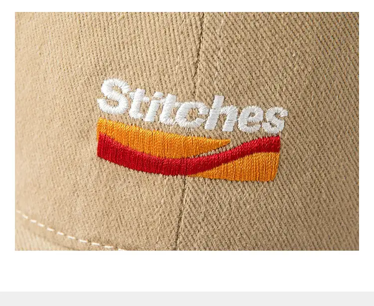 Japanese Baseball Cap with Embroidered Logo, Adjustable Strap, Beige — feature 6