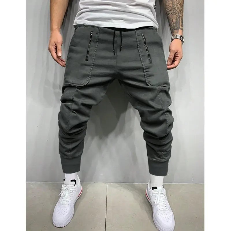 Men Black Jogger Pants Summer Casual European Size - Image 6