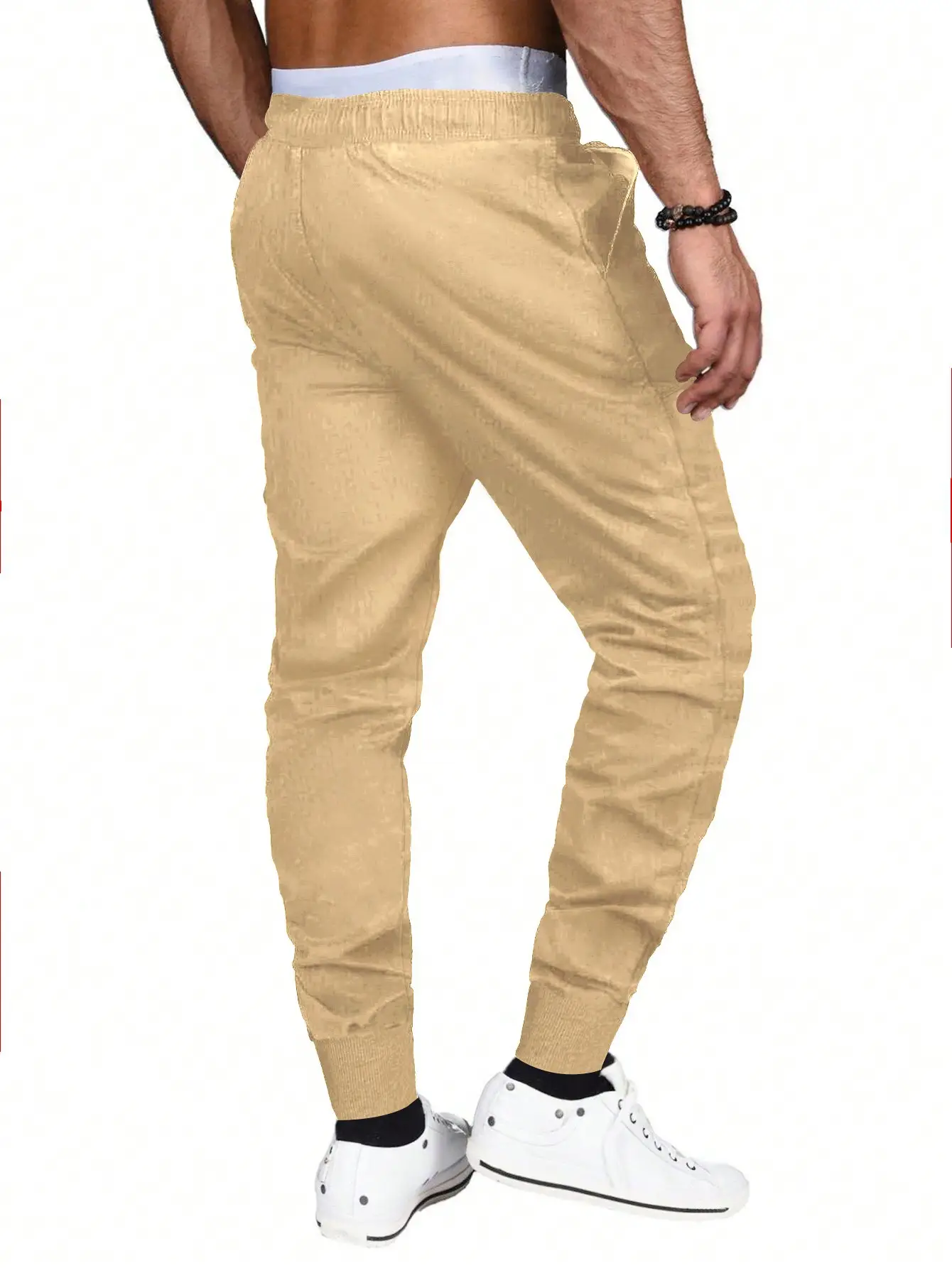 Men Black Jogger Pants Summer Casual European Size — feature 3