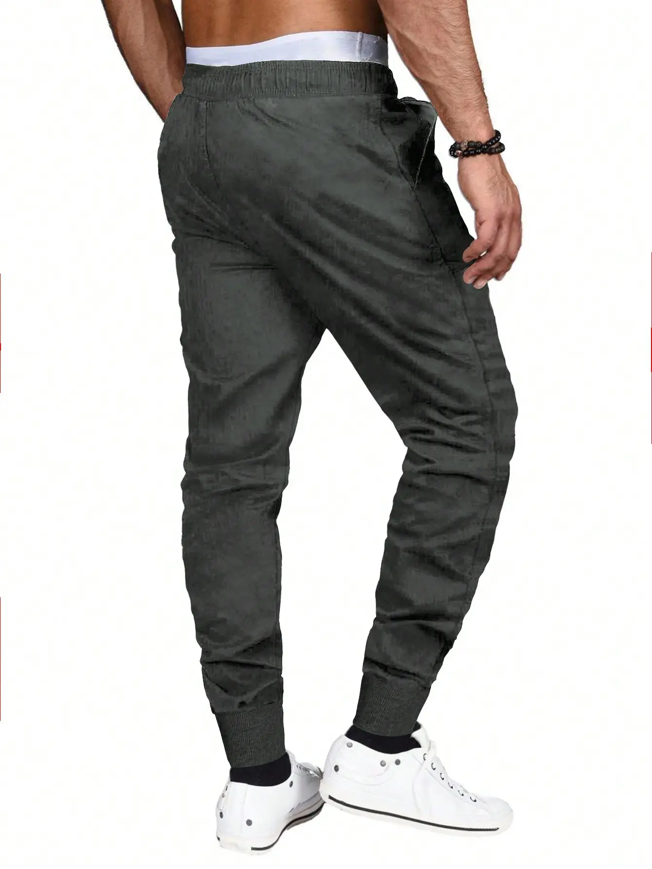 Men Black Jogger Pants Summer Casual European Size — feature 5