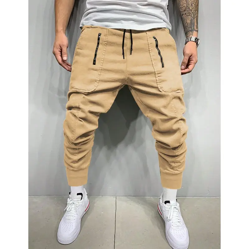 Men Black Jogger Pants Summer Casual European Size - Image 3