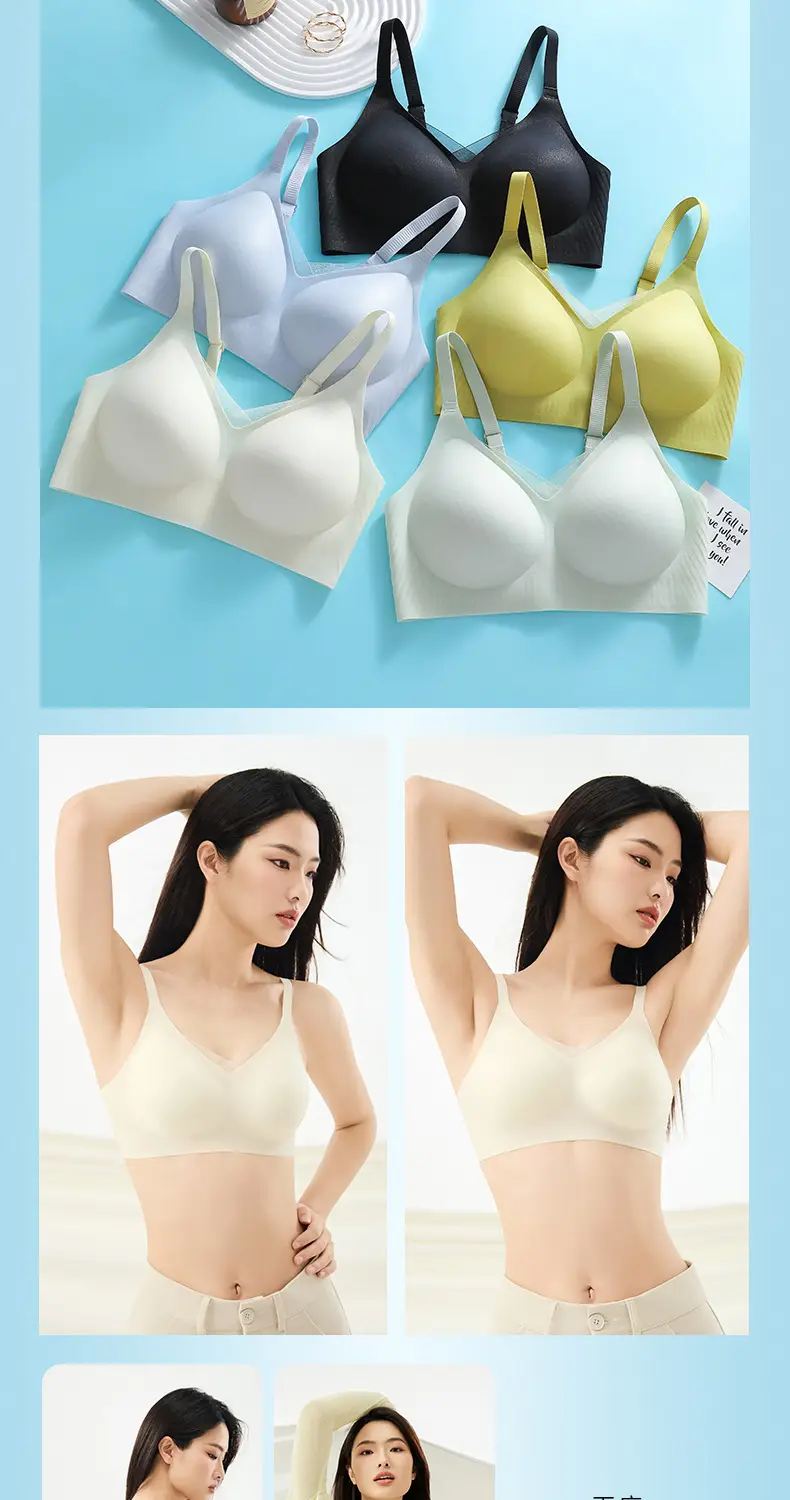 Women's Thin Summer Ice Silk Jelly Glue Back Bra — feature 21