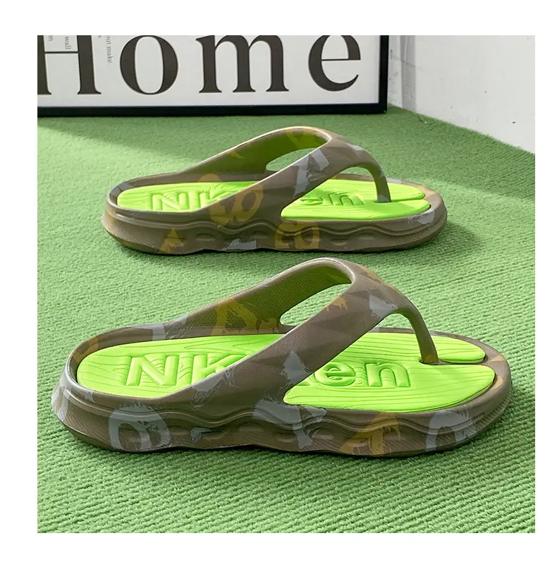 Thick-soled flip-flops men's summer outdoor crossing south net red clip-on sandals non-slip wear-resistant seaside casual beach shoes — feature 17