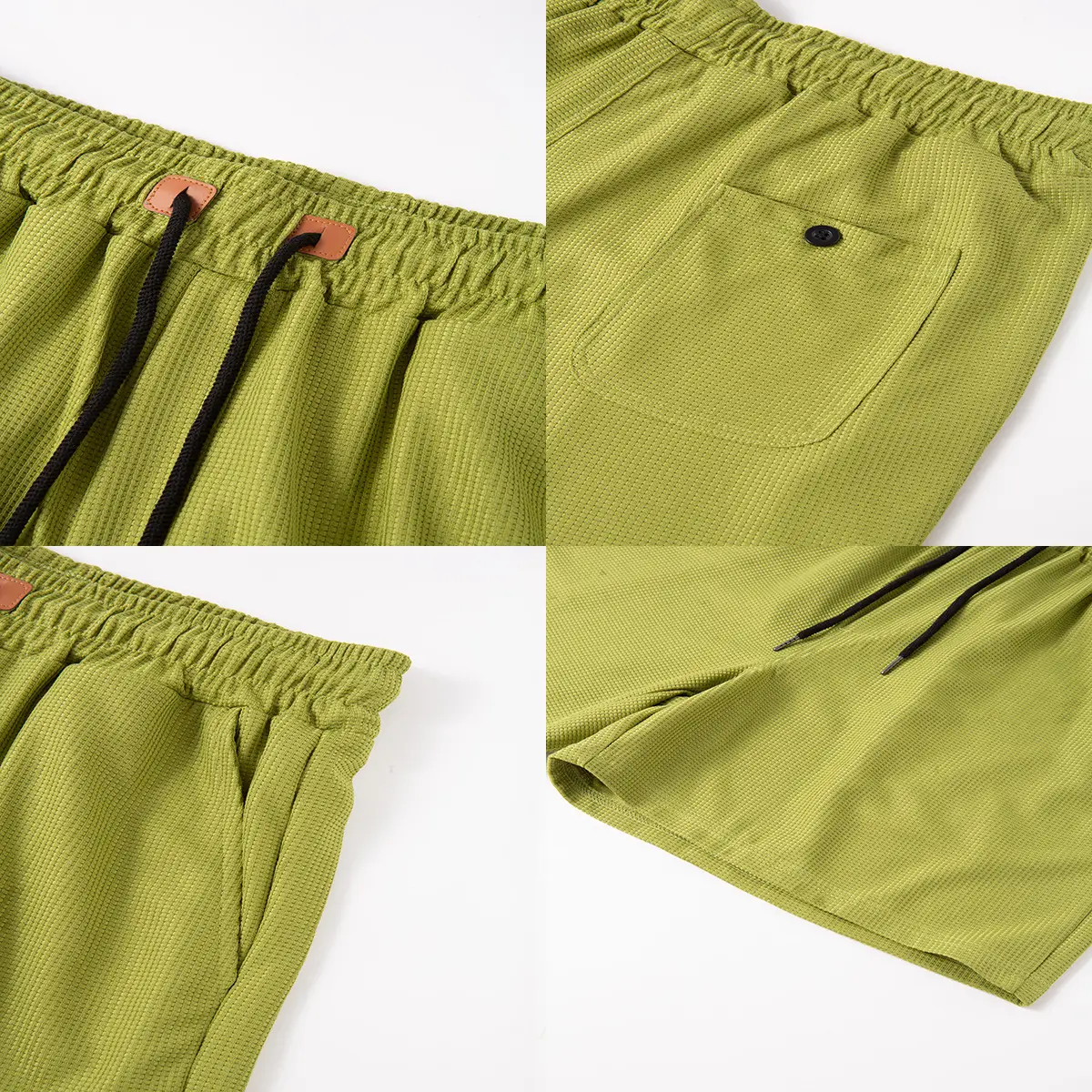 Men's Light Grey Waffle Shorts Cross-border Summer — feature 20