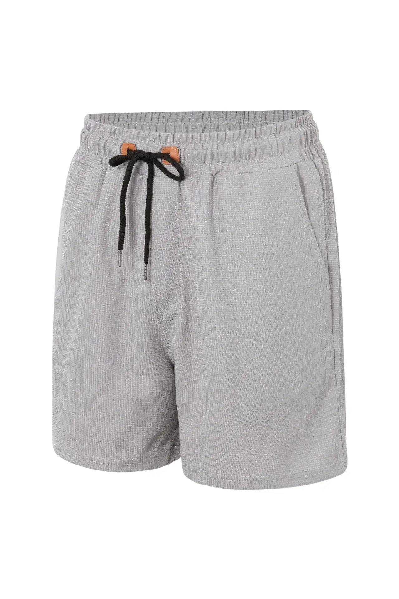 Men's Light Grey Waffle Shorts Cross-border Summer - Image 5