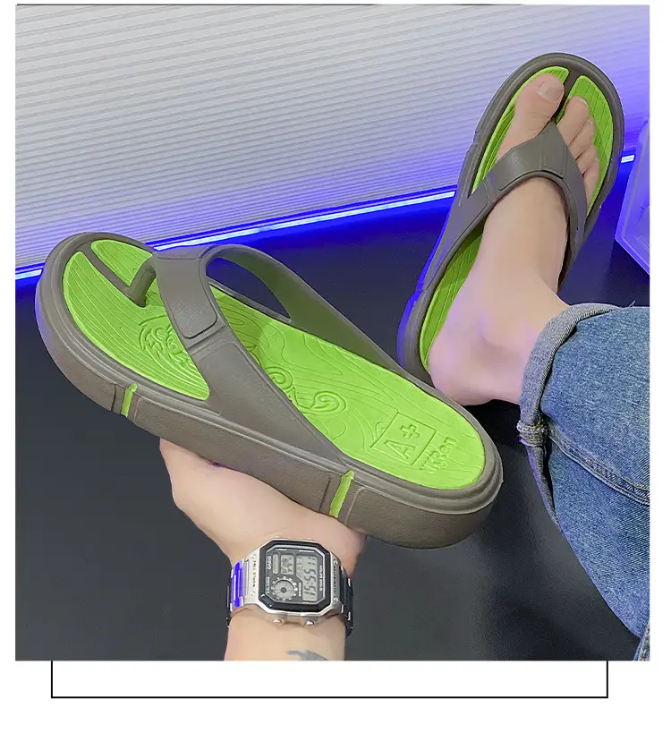 Flip Flops Men's Summer Outer Wear Soft Sole Casual Flip-on Sports Slippers Men's Thick Sole Outdoor Beach Sandals — feature 13