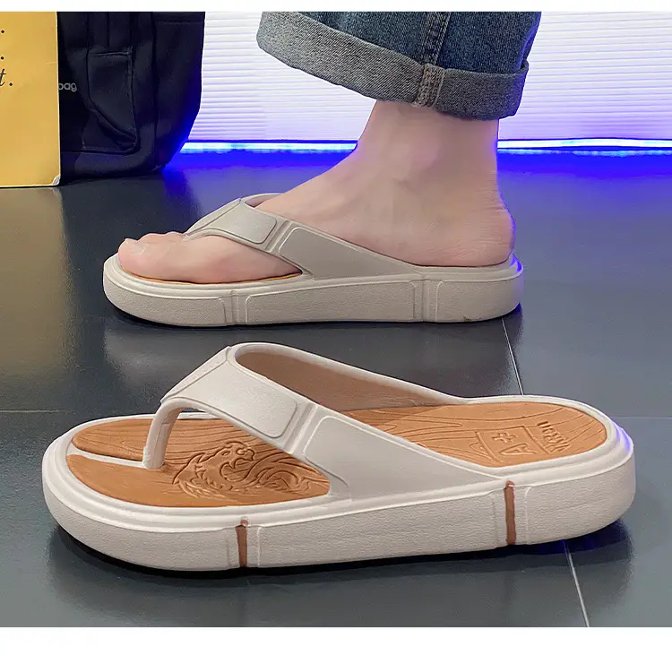Flip Flops Men's Summer Outer Wear Soft Sole Casual Flip-on Sports Slippers Men's Thick Sole Outdoor Beach Sandals — feature 16