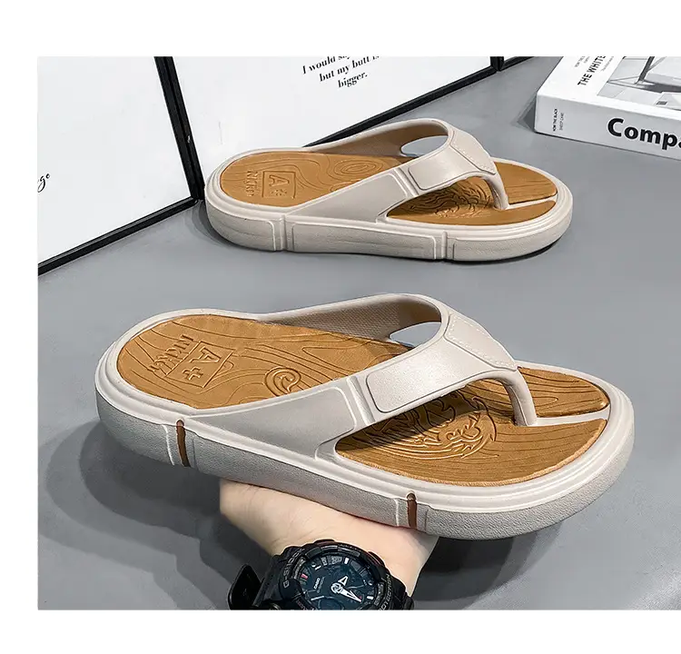 Flip Flops Men's Summer Outer Wear Soft Sole Casual Flip-on Sports Slippers Men's Thick Sole Outdoor Beach Sandals — feature 17