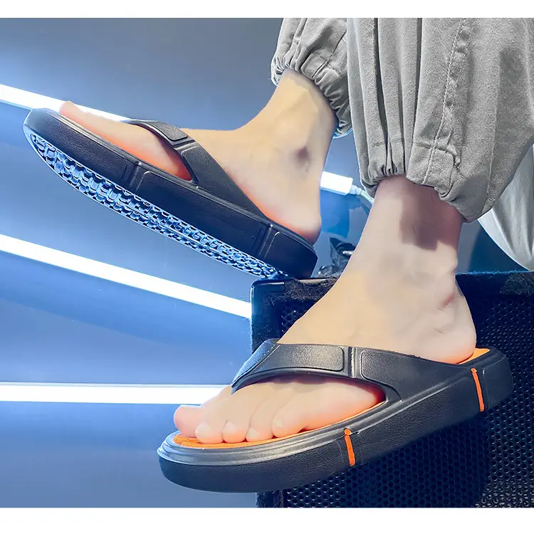 Flip Flops Men's Summer Outer Wear Soft Sole Casual Flip-on Sports Slippers Men's Thick Sole Outdoor Beach Sandals — feature 20