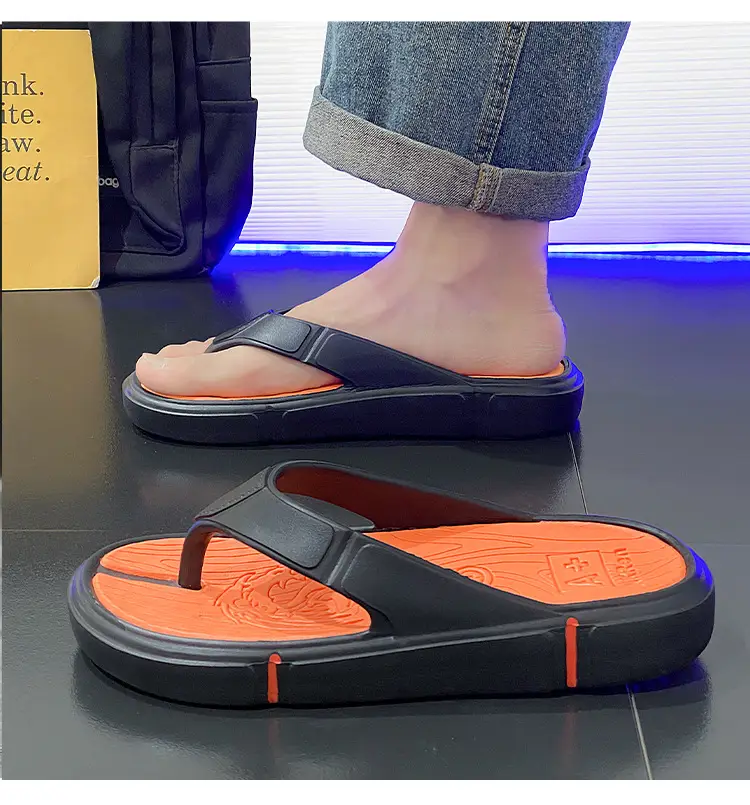 Flip Flops Men's Summer Outer Wear Soft Sole Casual Flip-on Sports Slippers Men's Thick Sole Outdoor Beach Sandals — feature 21
