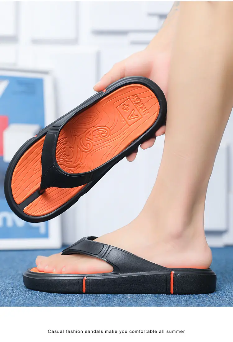 Flip Flops Men's Summer Outer Wear Soft Sole Casual Flip-on Sports Slippers Men's Thick Sole Outdoor Beach Sandals — feature 22