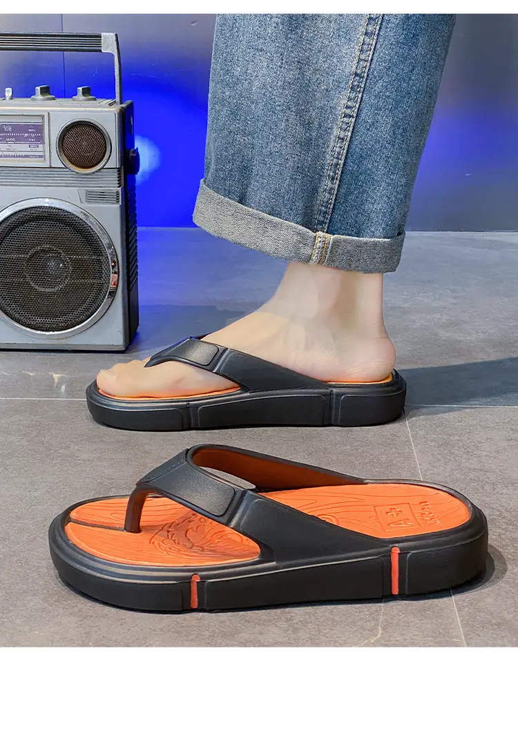 Flip Flops Men's Summer Outer Wear Soft Sole Casual Flip-on Sports Slippers Men's Thick Sole Outdoor Beach Sandals — feature 23