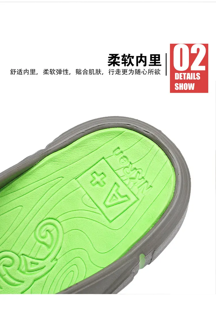 Flip Flops Men's Summer Outer Wear Soft Sole Casual Flip-on Sports Slippers Men's Thick Sole Outdoor Beach Sandals — feature 6