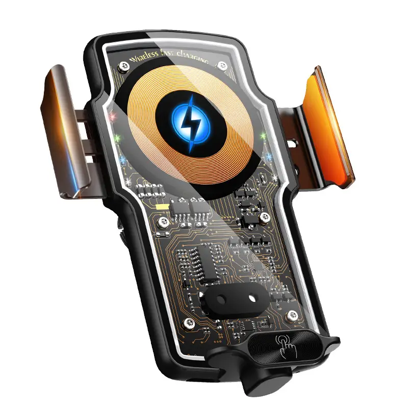 Transparent Magnetic Car Phone Holder 66W Wireless Charger - Image 5