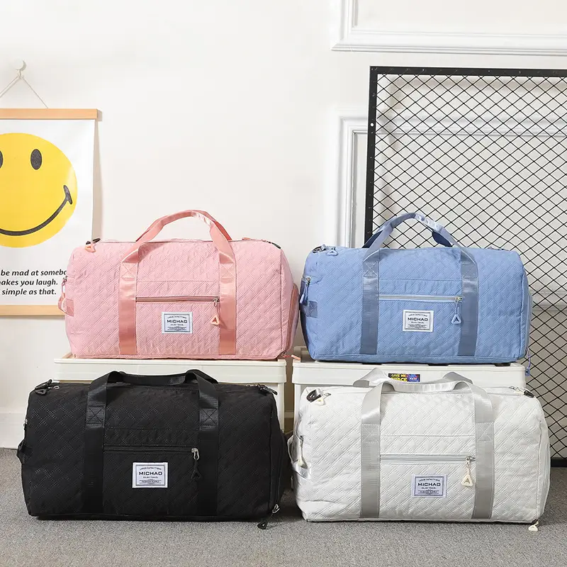 White Crossbody Gym Bag Women Waterproof Travel Bag - Image 7