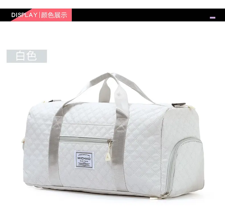 White Crossbody Gym Bag Women Waterproof Travel Bag — feature 15