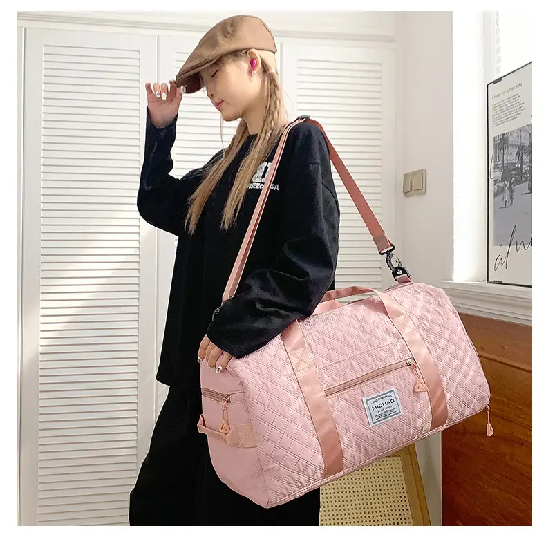 White Crossbody Gym Bag Women Waterproof Travel Bag — feature 21