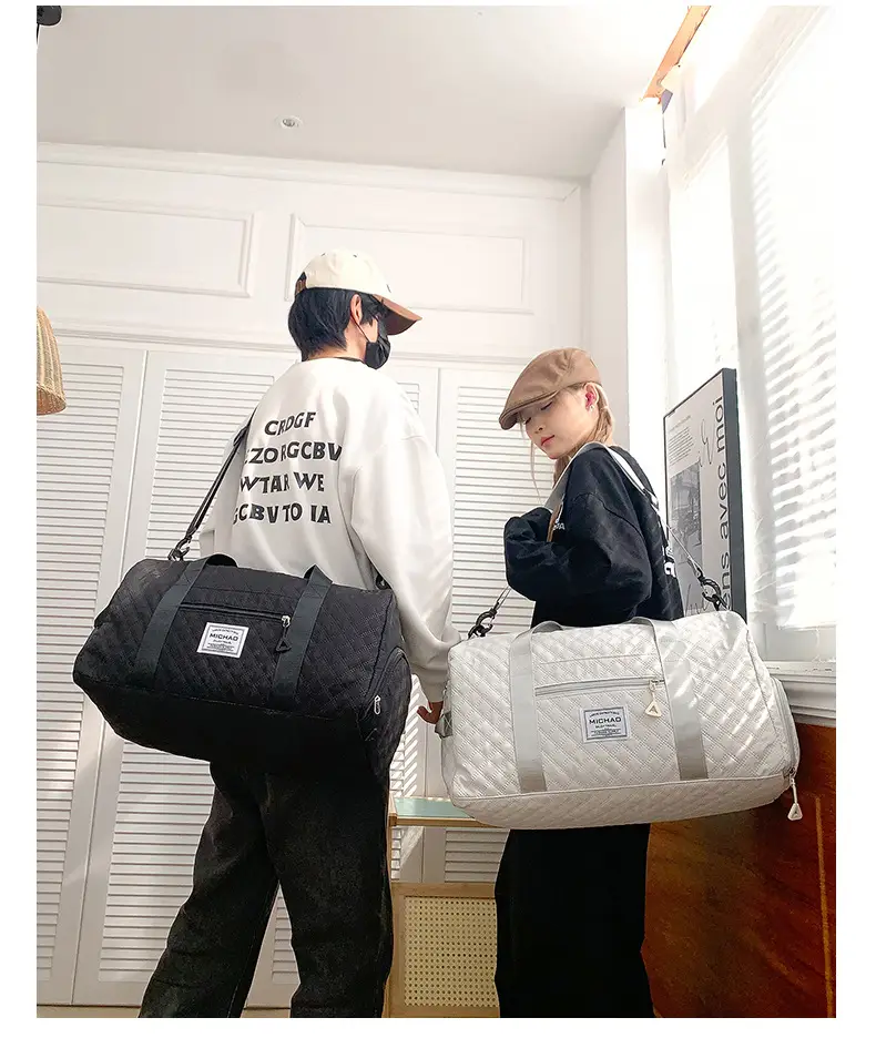 White Crossbody Gym Bag Women Waterproof Travel Bag — feature 24