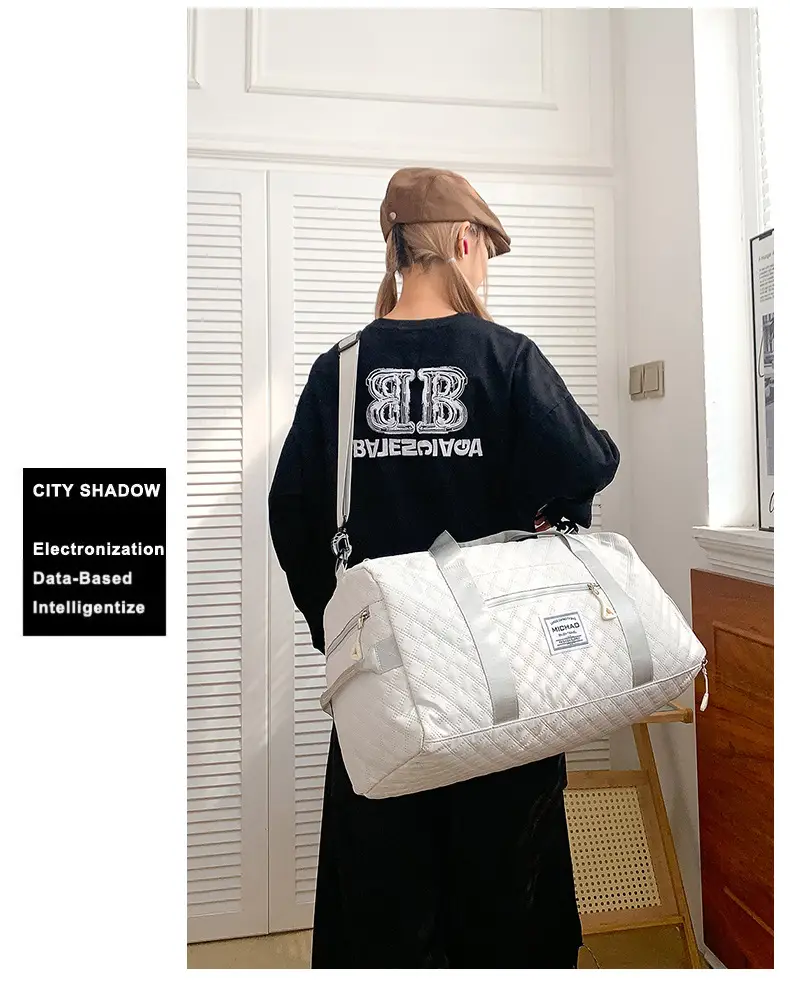 White Crossbody Gym Bag Women Waterproof Travel Bag — feature 29