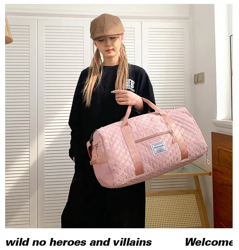 White Crossbody Gym Bag Women Waterproof Travel Bag — feature 30