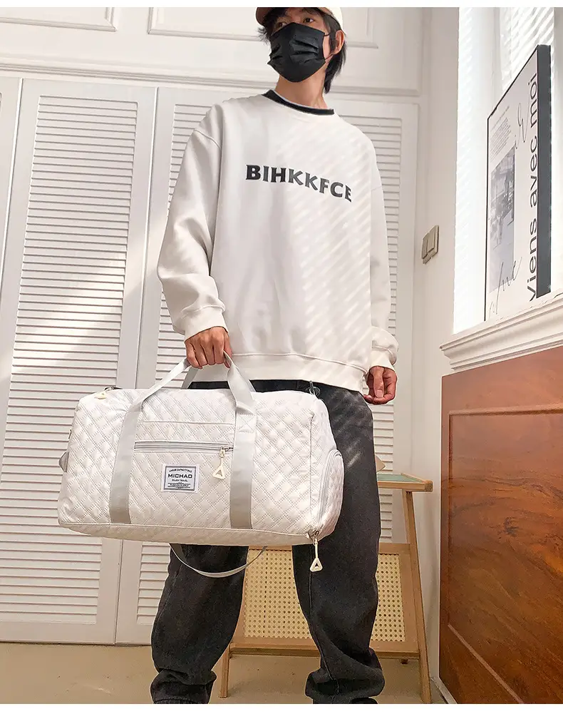 White Crossbody Gym Bag Women Waterproof Travel Bag — feature 38