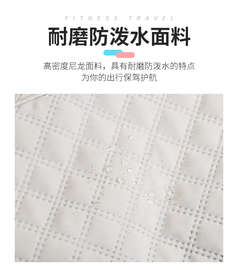 White Crossbody Gym Bag Women Waterproof Travel Bag — feature 4