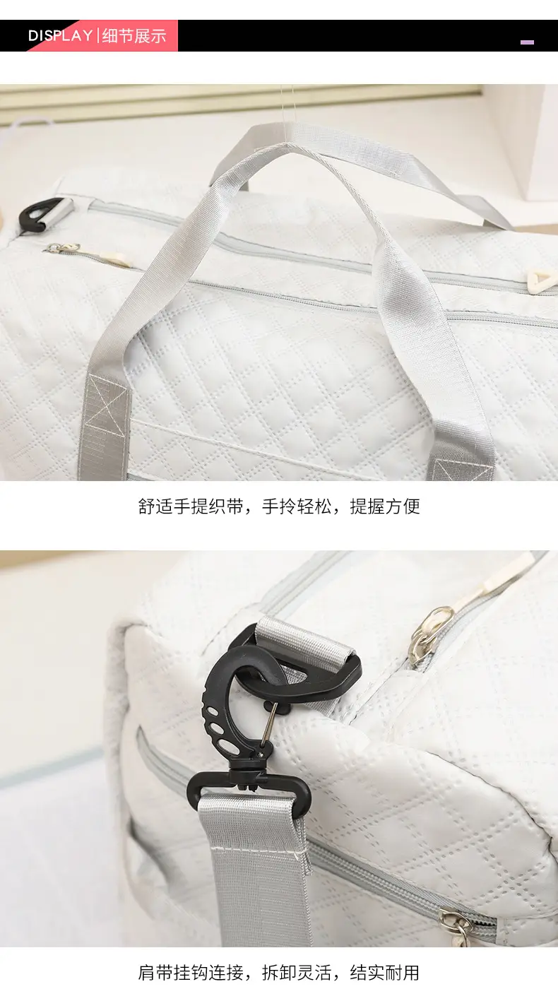 White Crossbody Gym Bag Women Waterproof Travel Bag — feature 45