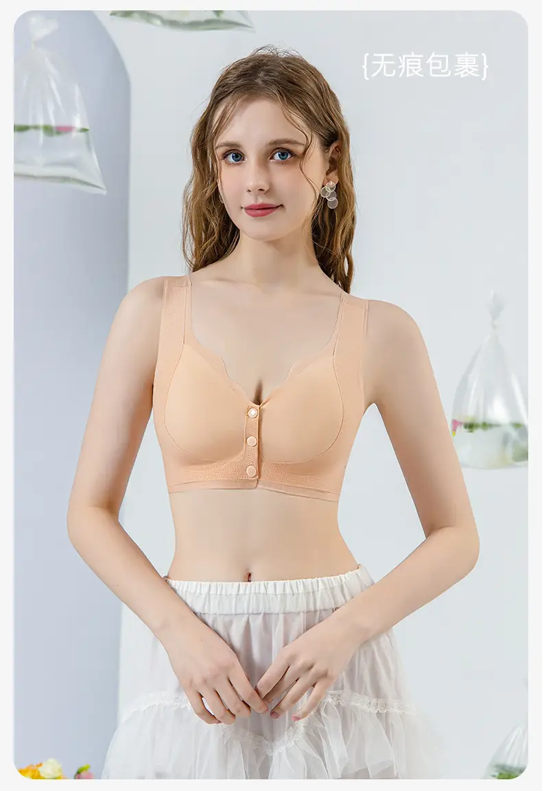 Women's Summer Push-Up Vest Underwear White Front Buckle — feature 22