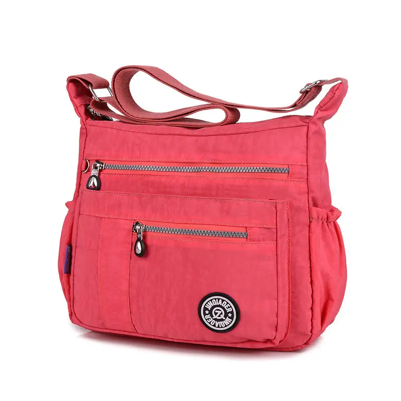 Women's Lightweight Wash Nylon Crossbody Bag Turquoise