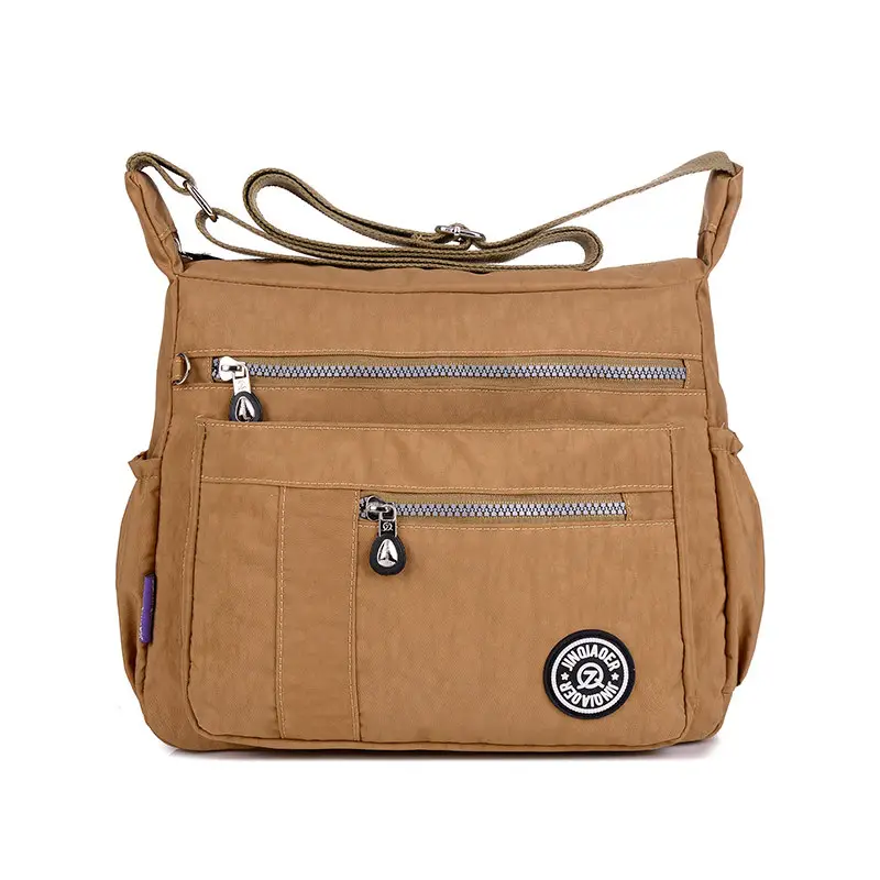 Women's Lightweight Wash Nylon Crossbody Bag Turquoise — feature 6