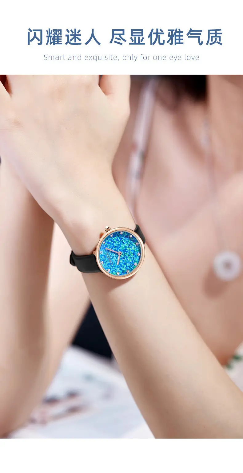 Oz Eggplant Diamond Women's Watch Waterproof Quartz — feature 12