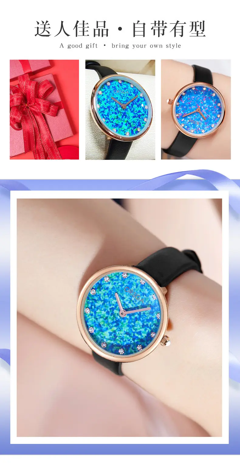Oz Eggplant Diamond Women's Watch Waterproof Quartz — feature 4