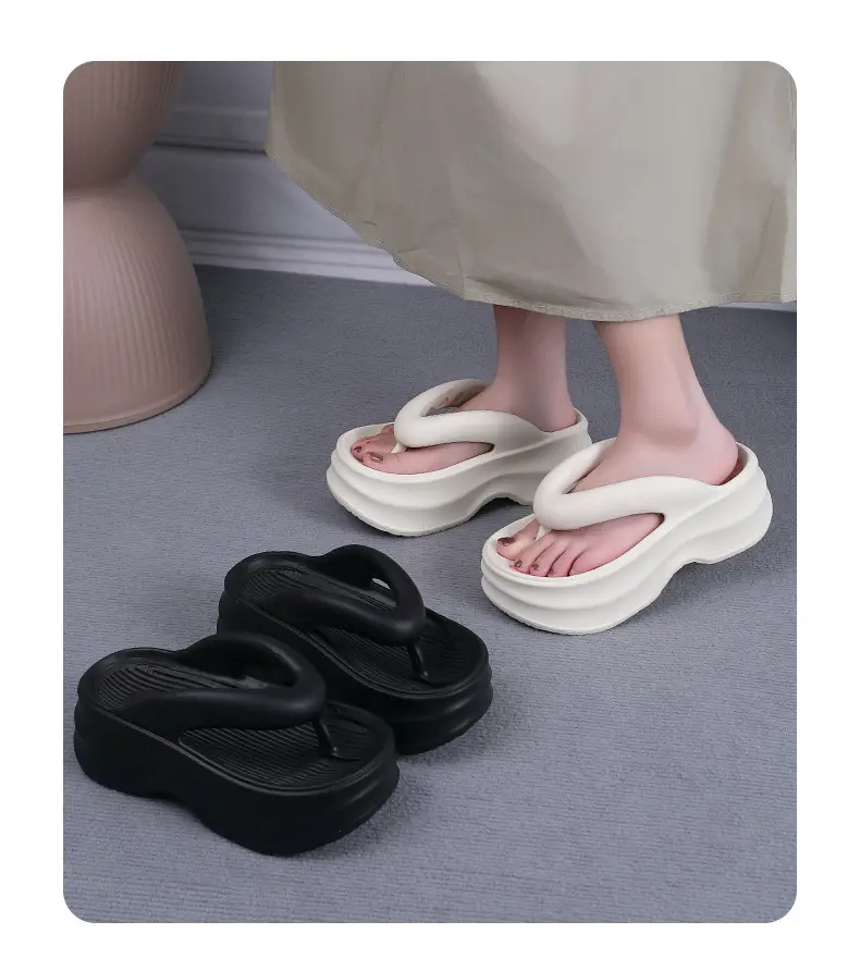 New EVA Thick Bottom Flip Flops Women's Summer Outer Wear Flip Flops Slippers Seaside Fashion Non-slip Soft Bottom Sandals for Women — feature 13