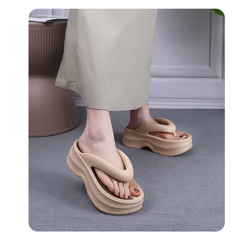 New EVA Thick Bottom Flip Flops Women's Summer Outer Wear Flip Flops Slippers Seaside Fashion Non-slip Soft Bottom Sandals for Women — feature 17
