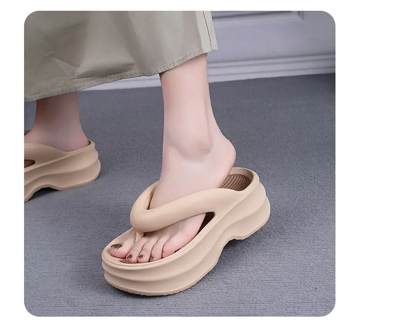 New EVA Thick Bottom Flip Flops Women's Summer Outer Wear Flip Flops Slippers Seaside Fashion Non-slip Soft Bottom Sandals for Women — feature 18