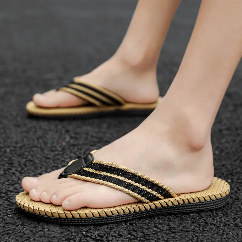Vietnam Flip Flops Summer New Non-slip Casual Slippers Men's Woven Distinctive Beach Sandals Thailand Cross-border Trendy Slippers - Image 5