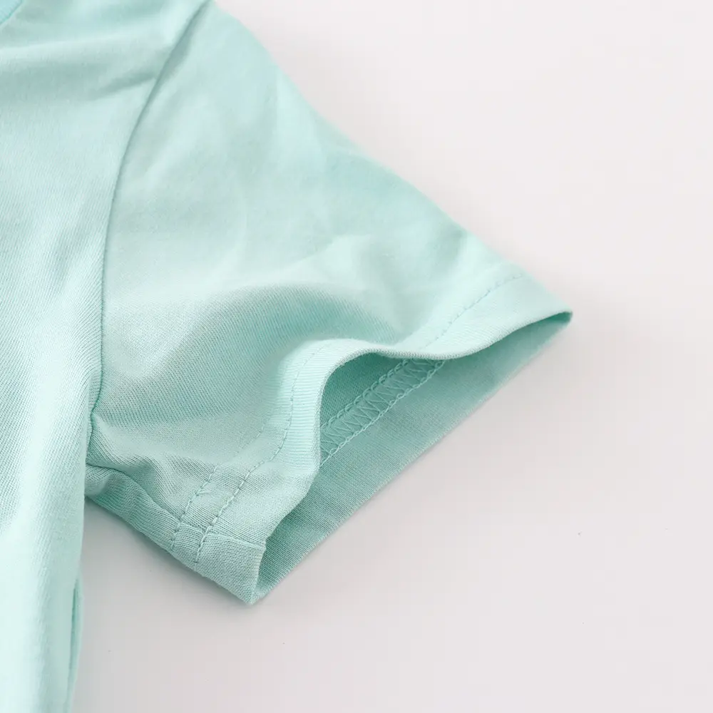 Children's T-Shirt Mint Green Short Sleeve - Image 3
