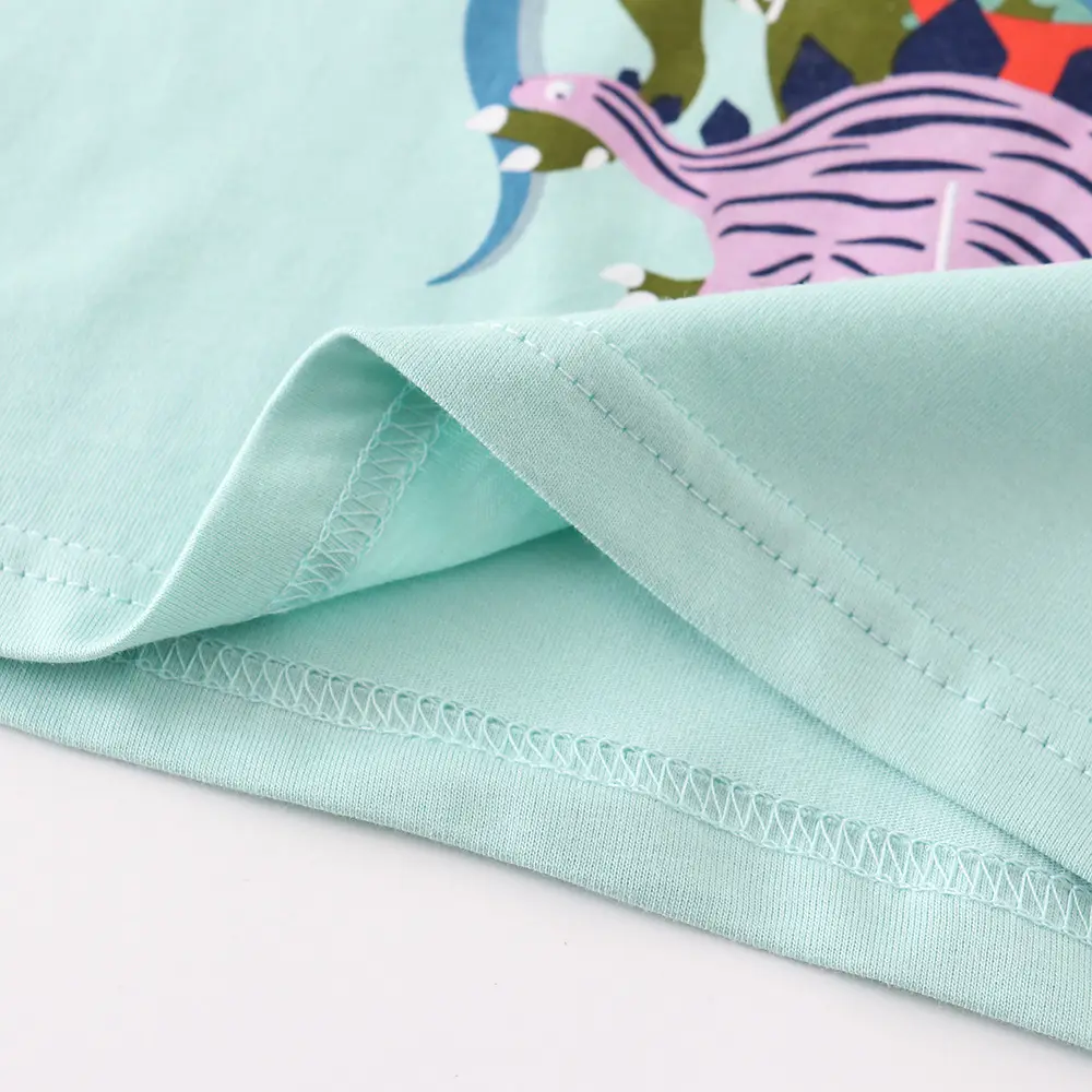 Children's T-Shirt Mint Green Short Sleeve - Image 4
