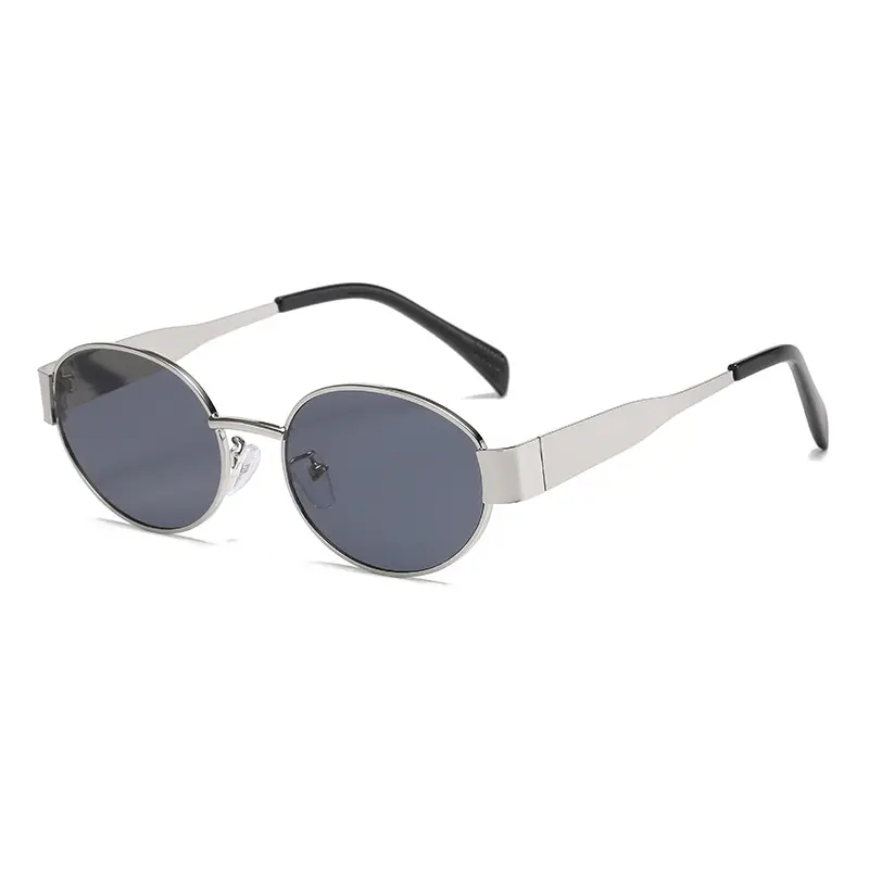 Metal Oval Sunscreen Sunglasses Cross Brand European American - Image 12