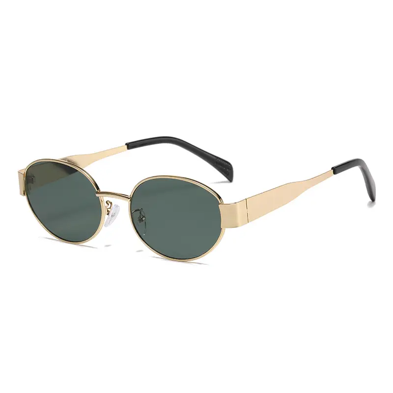 Metal Oval Sunscreen Sunglasses Cross Brand European American — feature 25