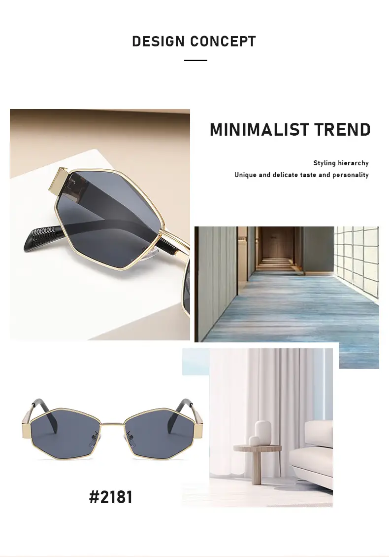 Women's Diamond Metal Retro Sunglasses Grey — feature 6