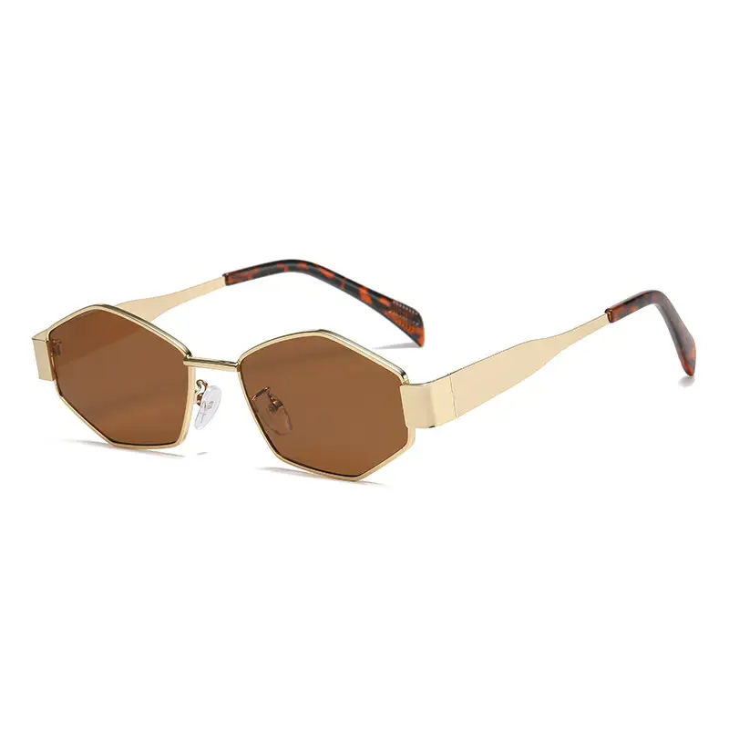 Women's Diamond Metal Retro Sunglasses Grey - Image 2