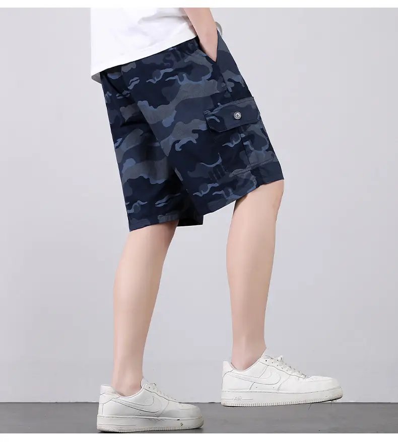 Men Camo Cotton Shorts Summer Beach Wear — feature 43