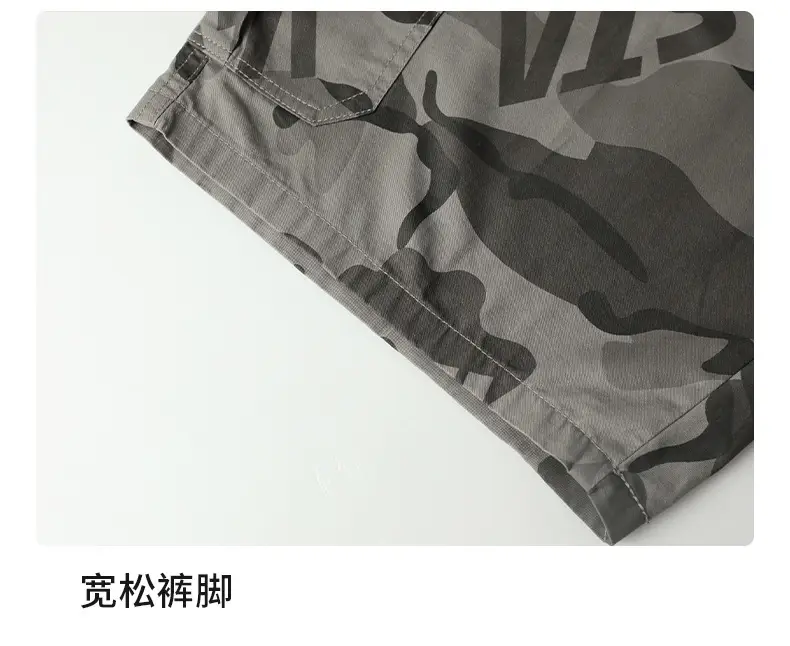 Men Camo Cotton Shorts Summer Beach Wear — feature 47