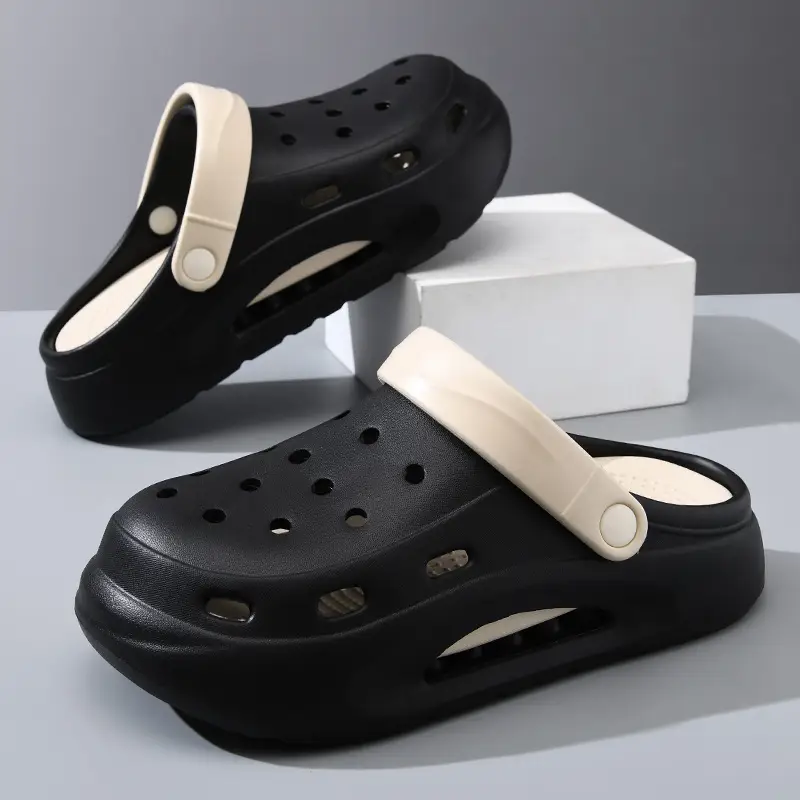 Croc Shoes Summer Men's Eva Anti-Odor Breathable Slippers Non-Slip Wear-Resistant Outer Wear Non-Stinky Feet Baotou Beach Sandals - Image 5