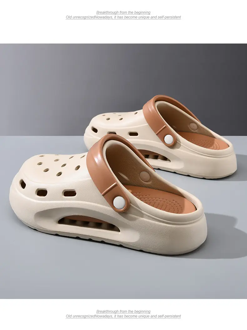 Croc Shoes Summer Men's Eva Anti-Odor Breathable Slippers Non-Slip Wear-Resistant Outer Wear Non-Stinky Feet Baotou Beach Sandals — feature 11