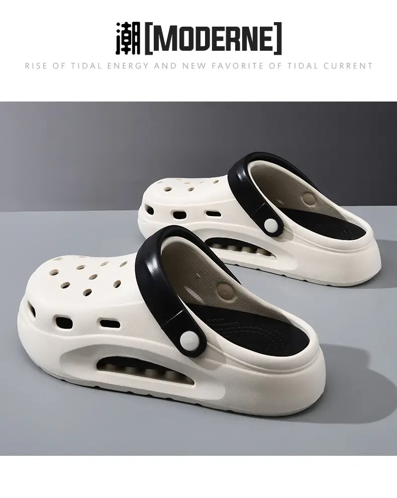 Croc Shoes Summer Men's Eva Anti-Odor Breathable Slippers Non-Slip Wear-Resistant Outer Wear Non-Stinky Feet Baotou Beach Sandals — feature 9