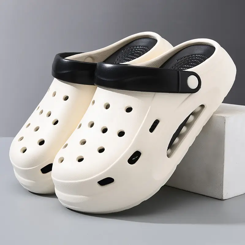 Croc Shoes Summer Men's Eva Anti-Odor Breathable Slippers Non-Slip Wear-Resistant Outer Wear Non-Stinky Feet Baotou Beach Sandals - Image 2